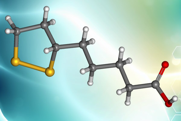 Alpha-lipoic Acid (ALA), representation of molecule